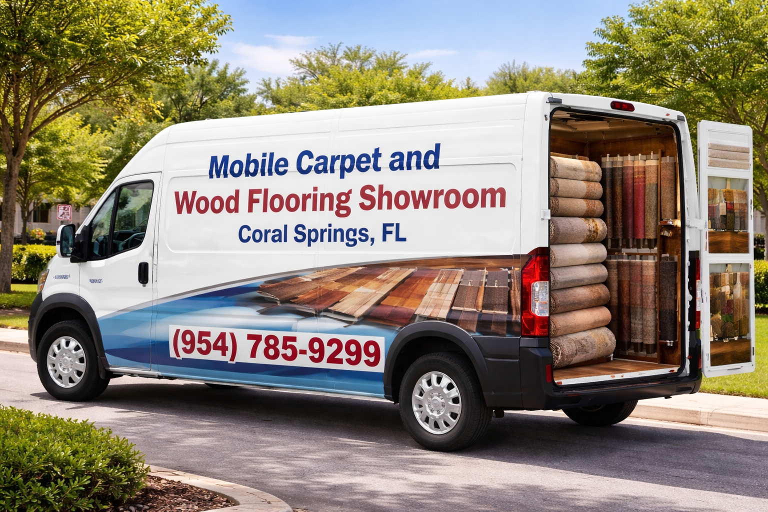 Coral Springs Mobile Carpet and Wood Flooring Showroom