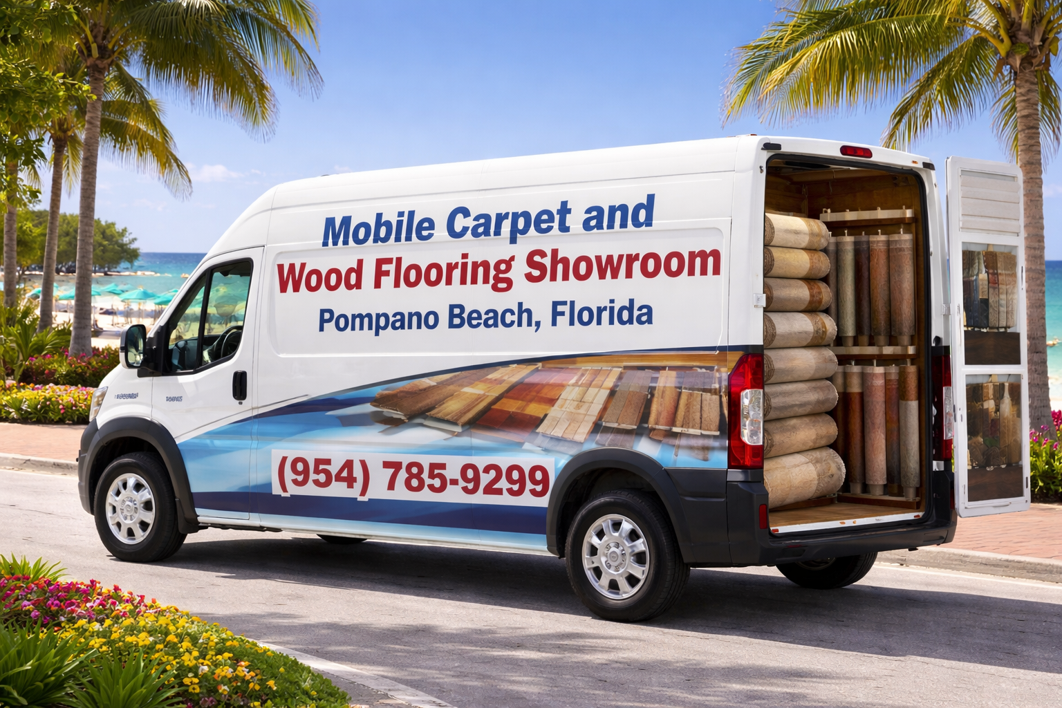 Pompano Beach Mobile Carpet and Wood Flooring Showroom