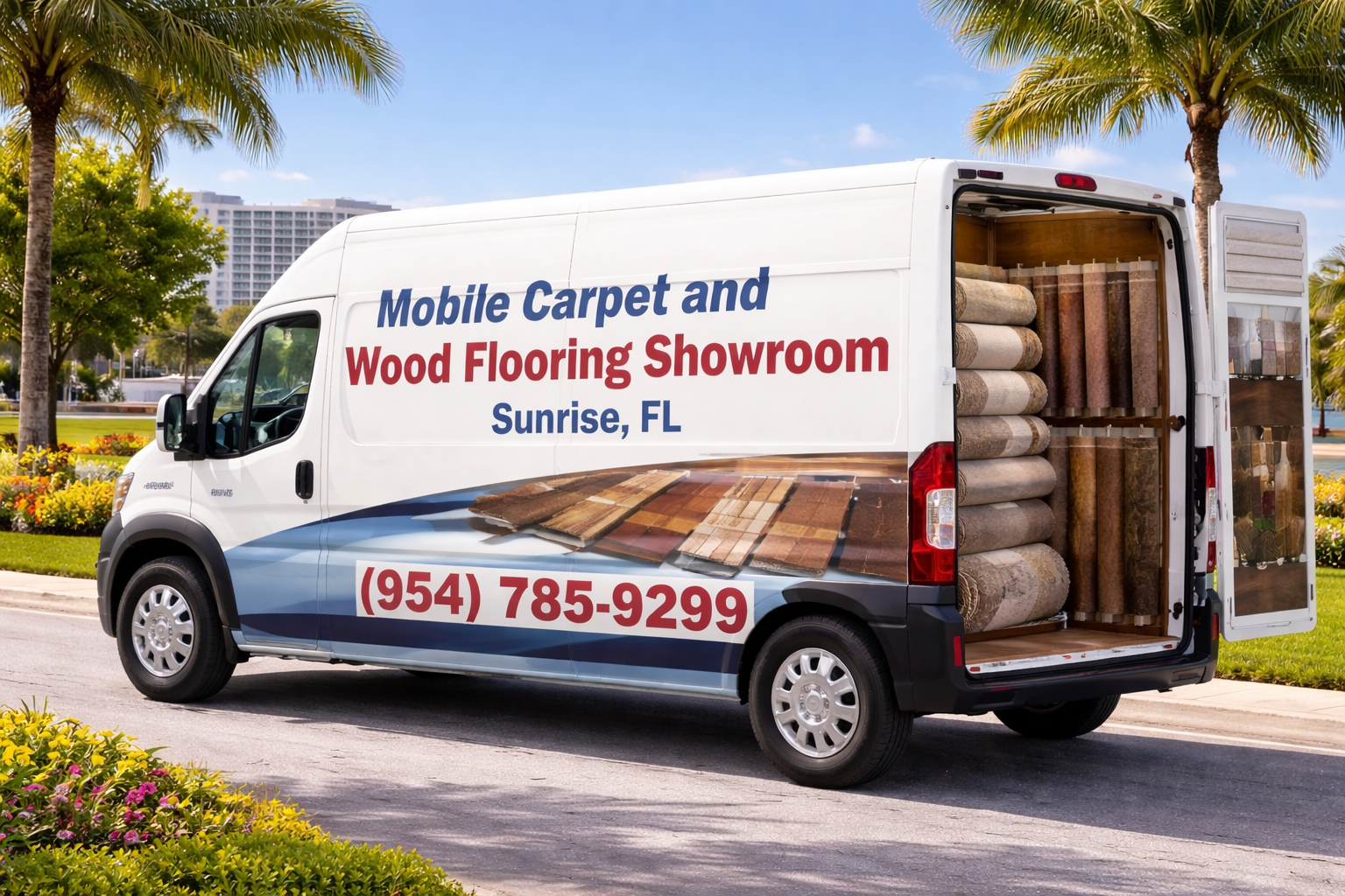 Sunrise Mobile Carpet and Wood Flooring Showroom